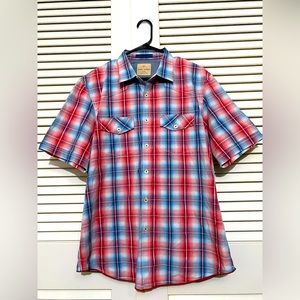 Tommy Bahama Men’s Plaid Short Sleeve Button-Up Size L